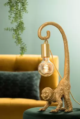 Light & Living hanglamp metaal elektra voor ornament Ø4,5x6,5 cm monkey mat goud 4.5x4.5x190cm zwart - afbeelding 3