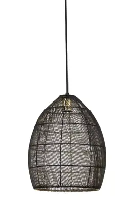 Light & Living hanglamp metaal meya 30x37cm zwart, goud - afbeelding 1