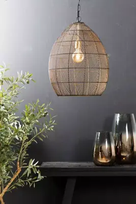 Light & Living hanglamp metaal meya 40x53cm zwart, goud - afbeelding 4