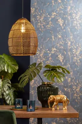 Light & Living hanglamp metaal meya 40x53cm zwart, goud - afbeelding 5