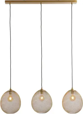 Light & Living hanglamp metaal moroc drie-lichts 104x30x34cm goud - afbeelding 7