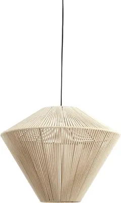 Light & Living hanglamp textiel felida 53x37cm crème - afbeelding 1