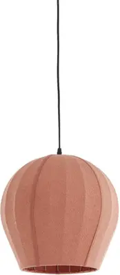 Light & Living hanglamp textiel zagori 35x33cm koraal - afbeelding 1