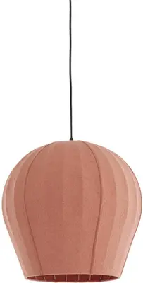 Light & Living hanglamp textiel zagori 44x42cm koraal - afbeelding 1