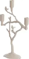 Light & Living kandelaar aluminium jardia 26x11x42cm crème - afbeelding 2