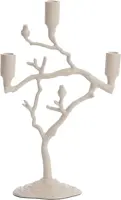Light & Living kandelaar aluminium jardia 26x11x42cm crème - afbeelding 1