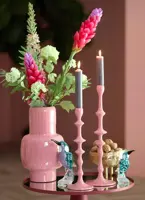 Light & Living kandelaar aluminium vicari 12x36cm roze - afbeelding 2