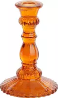 Light & Living kandelaar glas aguma 11x18cm oranje - afbeelding 1