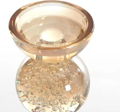 Light & Living kandelaar glas itinga 10x26.5cm amber - afbeelding 2