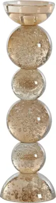 Light & Living kandelaar glas itinga 9.5x34cm amber - afbeelding 1