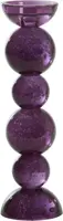 Light & Living kandelaar glas itinga 9.5x34cm paars - afbeelding 1
