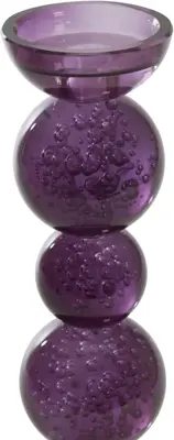 Light & Living kandelaar glas itinga 9.5x34cm paars - afbeelding 2
