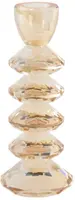 Light & Living kandelaar glas rovelo 8x20cm amber - afbeelding 1