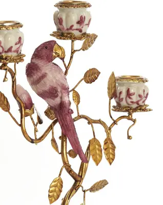 Light & Living kandelaar metaal loros 22.5x9x31.5cm bordeaux - afbeelding 2