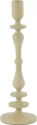 Light & Living kandelaar metaal yahvi 10x35cm zand - afbeelding 1