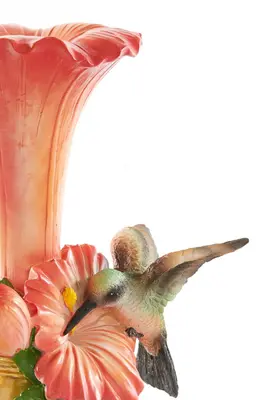 Light & Living kandelaar polyresin bird 14.5x10x20cm koraal - afbeelding 3