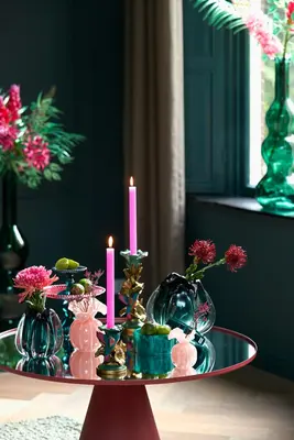 Light & Living kandelaar polyresin lamos 11x10x28.5cm groen - afbeelding 3
