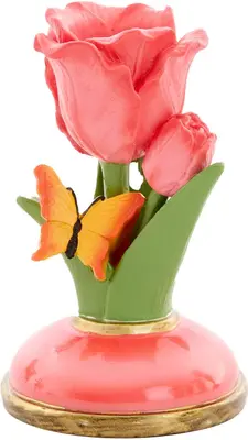 Light & Living kandelaar polyresin noria 9x9x14cm roze - afbeelding 1