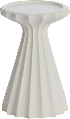 Light & Living kandelaar polyresin sidari 9x14cm crème - afbeelding 1