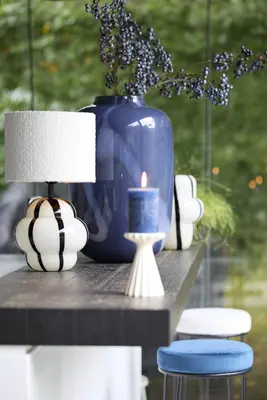 Light & Living kandelaar polyresin sidari 9x14cm crème - afbeelding 2