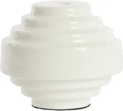 Light & Living kandelaar rvs wanhati 13x10.5cm wit - afbeelding 1