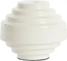 Light & Living kandelaar rvs wanhati 13x10.5cm wit - afbeelding 1