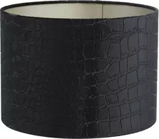 Light & Living kap cilinder 25-25-18 cm praya zwart - afbeelding 1