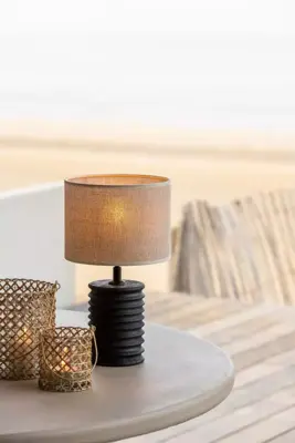 Light & Living lampenkap textiel breska 20x15cm parelwit - afbeelding 4