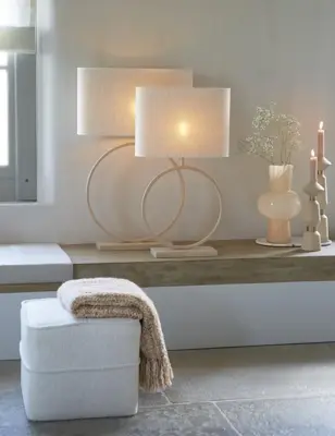 Light & Living lampenkap textiel breska 58x24x32cm wit - afbeelding 8