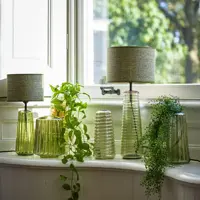 Light & Living lampenkap textiel tweed 20x15cm groen - afbeelding 4