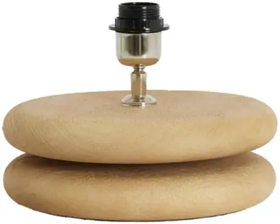 Light & Living lampenvoet Eboli hout ø25x9 cm naturel - afbeelding 1