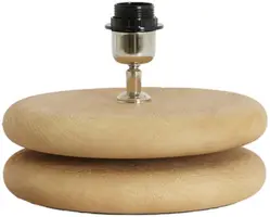 Light & Living lampenvoet Eboli hout ø25x9 cm naturel - afbeelding 1