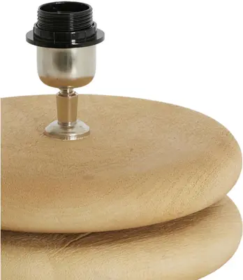 Light & Living lampenvoet Eboli hout ø25x9 cm naturel - afbeelding 4
