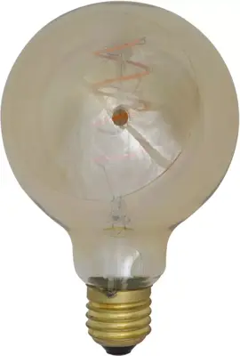Light & Living lichtbron LED globe dimbaar 9.5x14cm e27 4w amber - afbeelding 1