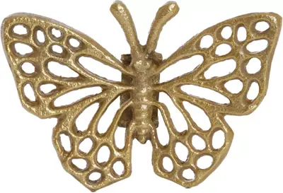 Light & Living ornament aluminium butterfly 10x7x1.5cm goud - afbeelding 1