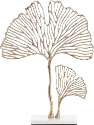 Light & Living ornament aluminium leaf 36x10x48cm goud - afbeelding 1