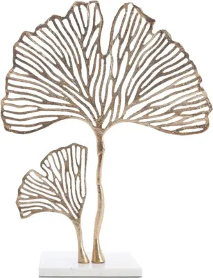 Light & Living ornament aluminium leaf 36x10x48cm goud - afbeelding 4