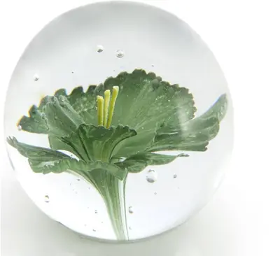 Light & Living ornament glas flower 8x8cm groen - afbeelding 2