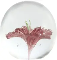Light & Living ornament glas flower 8x8cm roze - afbeelding 1