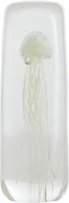 Light & Living ornament glas jellyfish 6x6x18.5cm crème - afbeelding 1