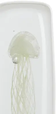 Light & Living ornament glas jellyfish 6x6x18.5cm crème - afbeelding 2