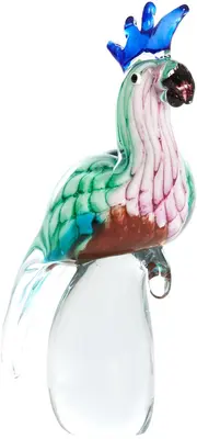 Light & Living ornament glas parrot 12x7.5x25cm groen - afbeelding 1