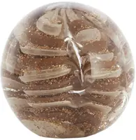 Light & Living ornament glas sael 10x10cm bruin, crème - afbeelding 1