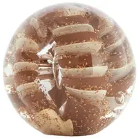 Light & Living ornament glas sael 8x8cm bruin, crème - afbeelding 1