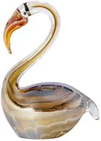 Light & Living ornament glas swan 12x7x17cm bruin - afbeelding 1