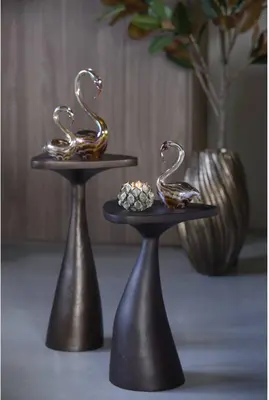 Light & Living ornament glas swan 12x7x17cm bruin - afbeelding 3