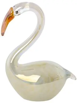 Light & Living ornament glas swan 12x7x17cm crème - afbeelding 1