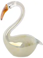 Light & Living ornament glas swan 12x7x17cm crème - afbeelding 1