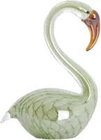 Light & Living ornament glas swan 12x7x17cm groen - afbeelding 1