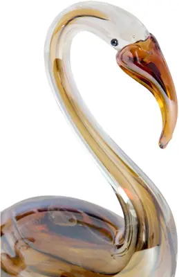 Light & Living ornament glas swan 13x8x20cm crème - afbeelding 2